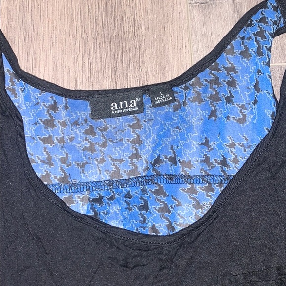 Black cotton and sheer tank top ✨ - Picture 2 of 4